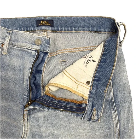 Polo Ralph Lauren Womens Mid-Rise Skinny Crop Blue Light Wash Denim Jeans 31x26 - Picture 8 of 16